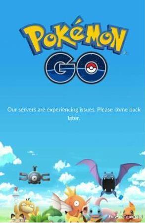 口袋妖怪go，游戏提示“Our servers are experiencing issues.Please come back later.”怎么办？