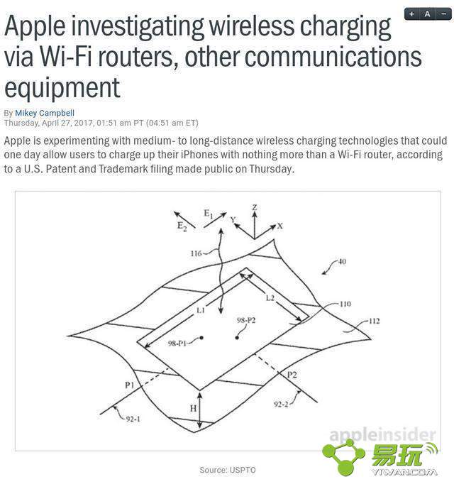 苹果新专利无线充电技术详情介绍 苹果专利无